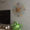 Radiant Sunburst Metal Wall Clock – Colorful Modern Luxury Wall Decor