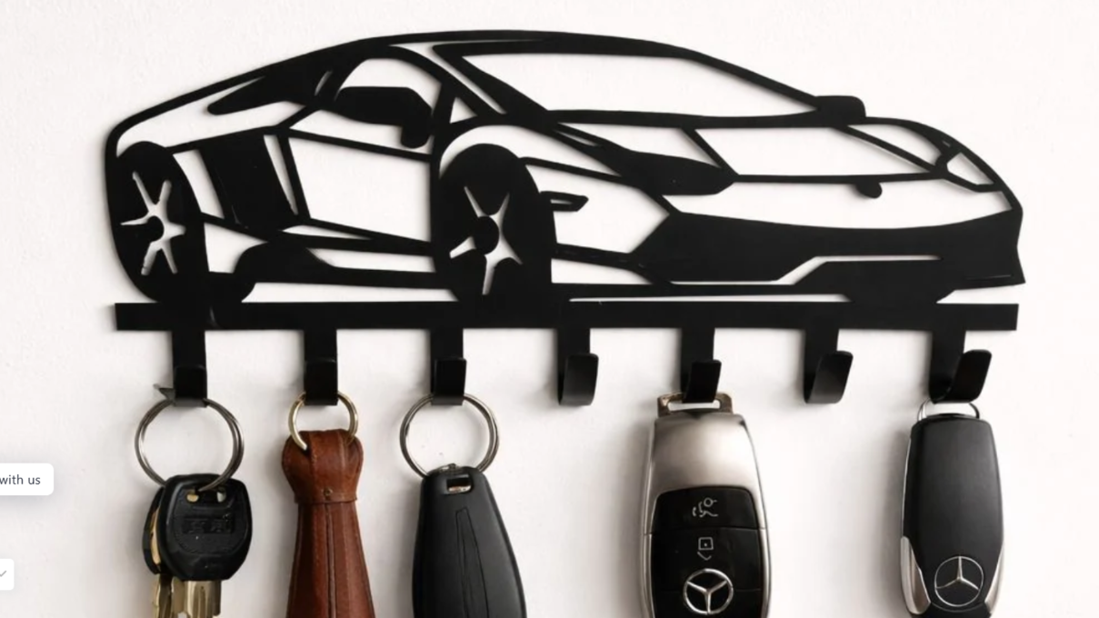 lamborghini style metal key chain hoilder