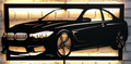 Elite Car Metal Wall Art – Luxury Sports Sedan Silhouette Garage & Man Cave Decor
