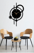 Orbit Rings Metal Wall Clock – Modern Geometric Statement Timepiece
