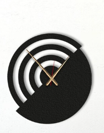 Modern Spiral Metal Wall Clock – Abstract Black Geometric Luxury Timepiece