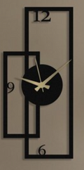 Elegant Geometric Metal Wall Clock – Minimalist Luxury Timepiece