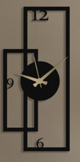 Elegant Geometric Metal Wall Clock – Minimalist Luxury Timepiece
