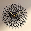 Golden Bloom Mandala Metal Wall Clock – Luxury Floral Statement Decor