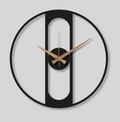Eclipse Circle Metal Wall Clock – Modern Geometric Statement Timepiece