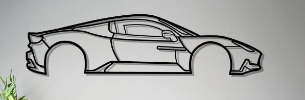 Luxury Sports Car Metal Wall Art – Modern Automotive Silhouette Decor