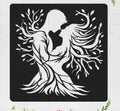 Angel Wings of Love Metal Wall Art – Elegant Romantic Couple Wall Decor